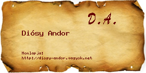 Diósy Andor névjegykártya